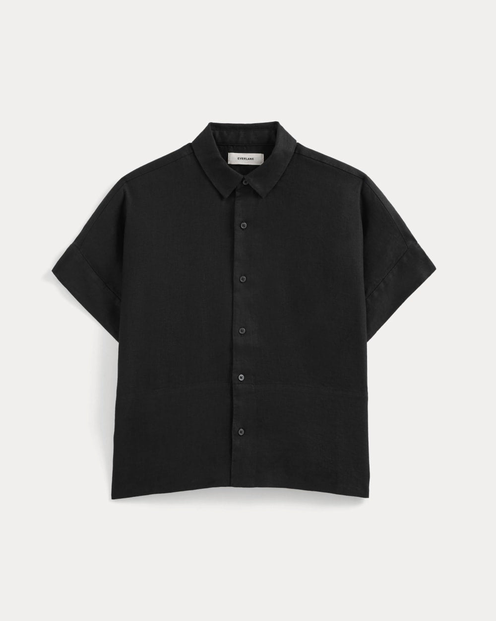 The Boxy Shirt in Linen | Black