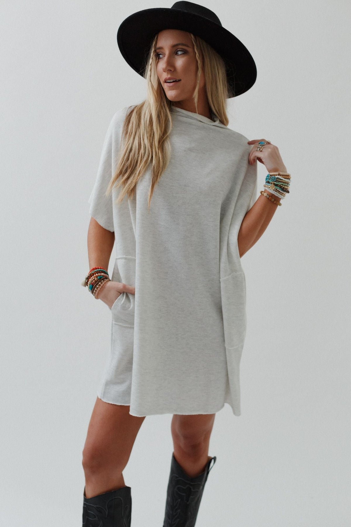 The Nest Laid Back Luxe Dress - Light Heather Gray - Pre Order