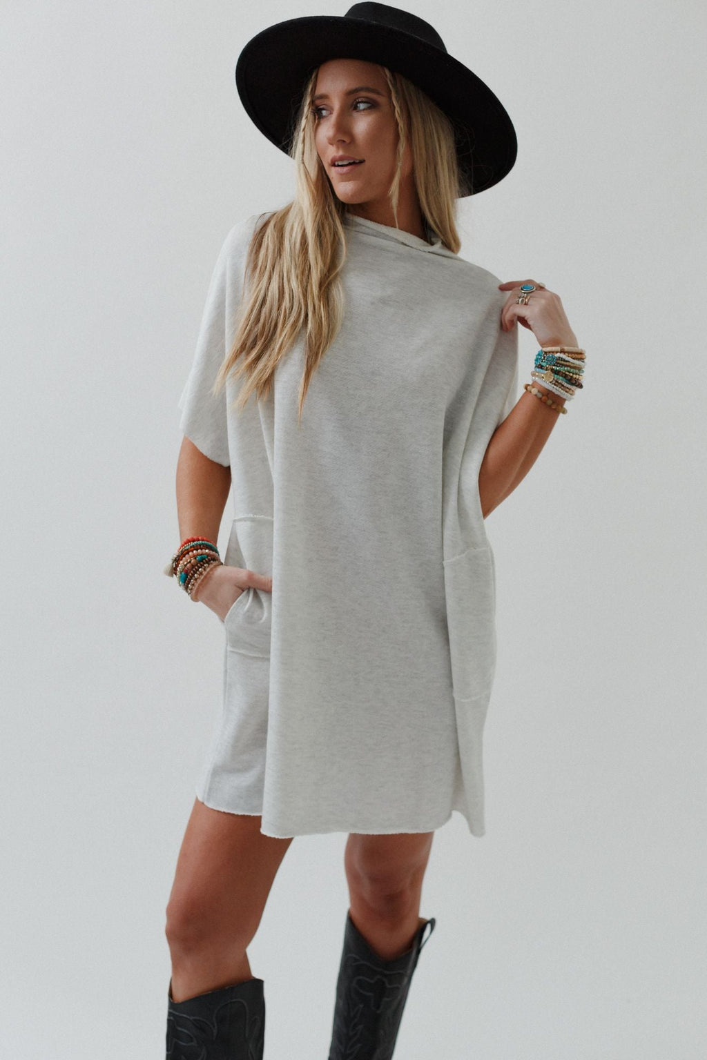 The Nest Laid Back Luxe Dress - Light Heather Gray - Pre Order