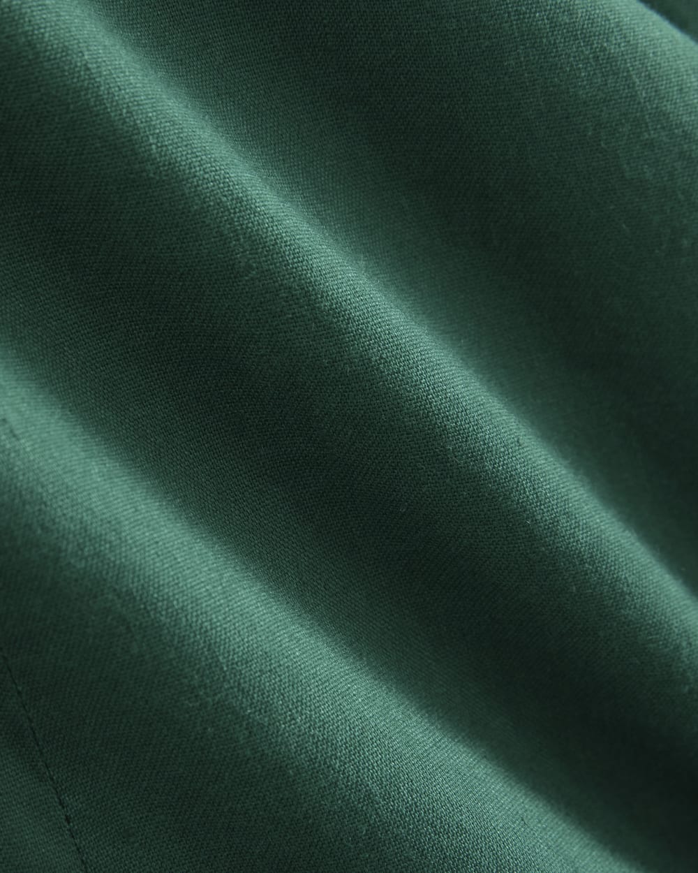 Tie-Neck Dress in Stretch Linen | Evergreen
