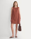 The Shift Dress in Stretch Linen | Henna Red