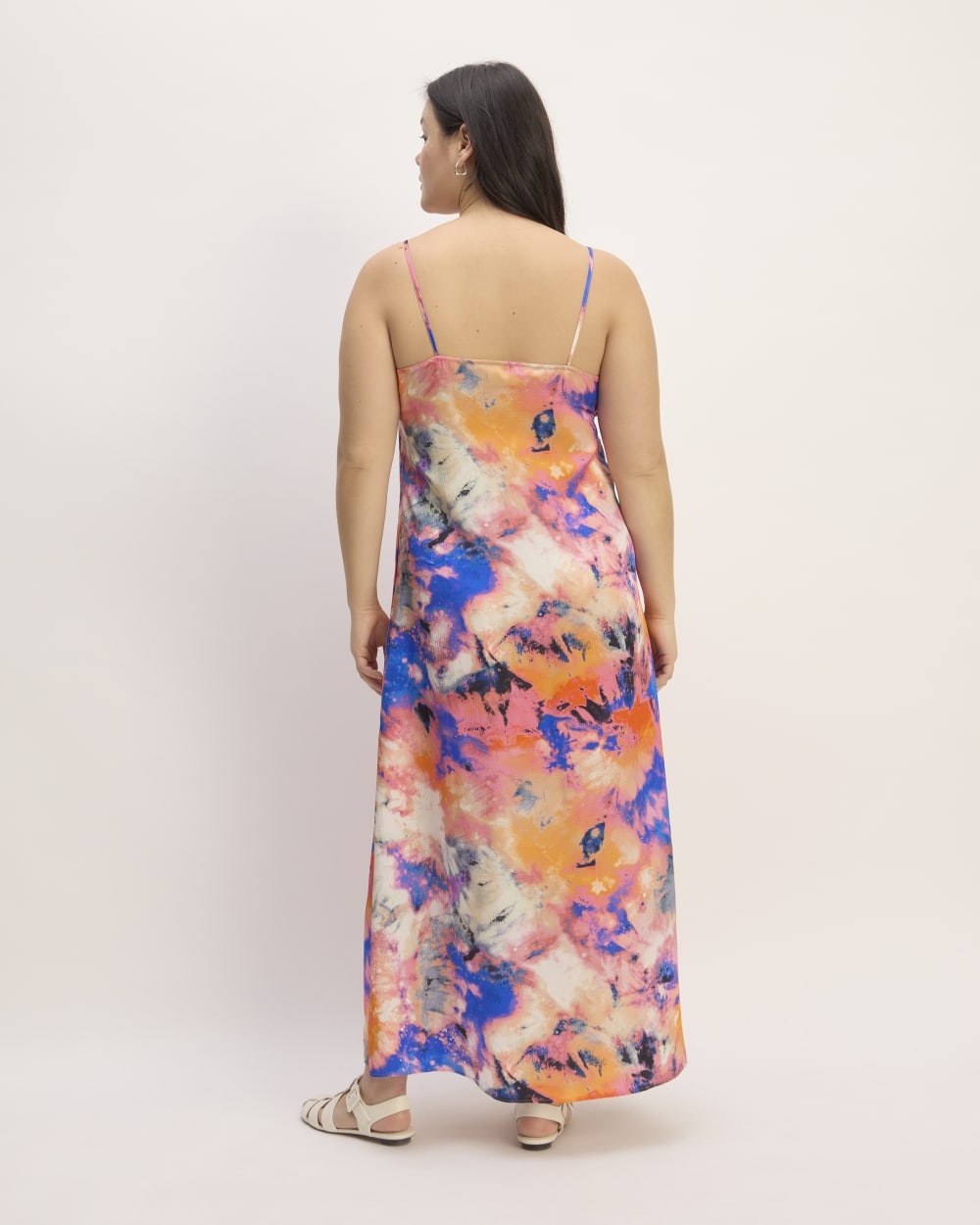 The Everlane x Marques' Almeida Satin Tie-Dye Dress | Multi Tie-Dye